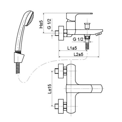 Baterija za kadu EH 3515-150 Slovarm